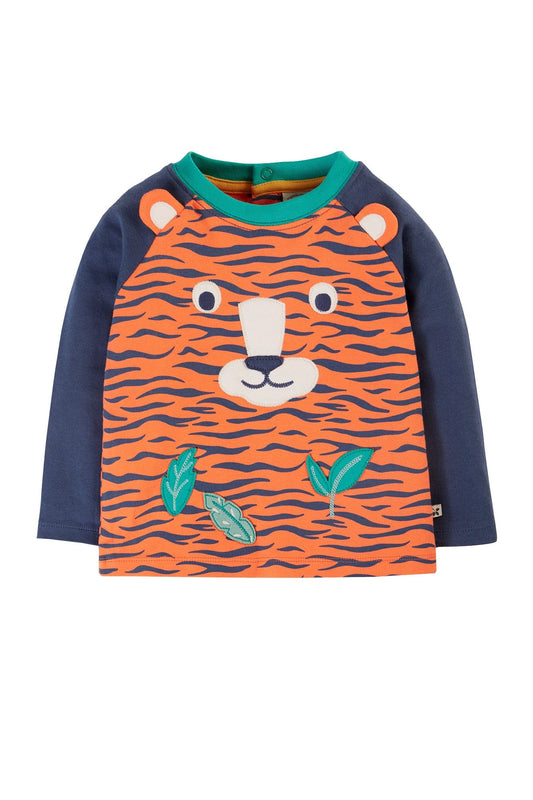 Happy Raglan Top Tiger Face