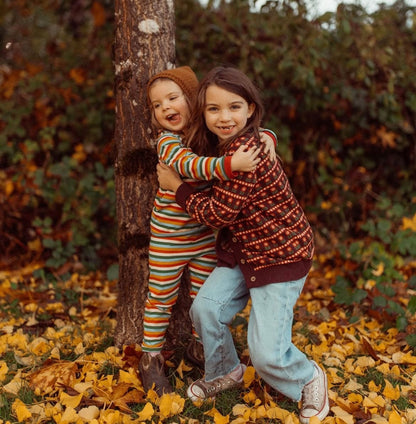 Rainbow Striped Organic Leggings