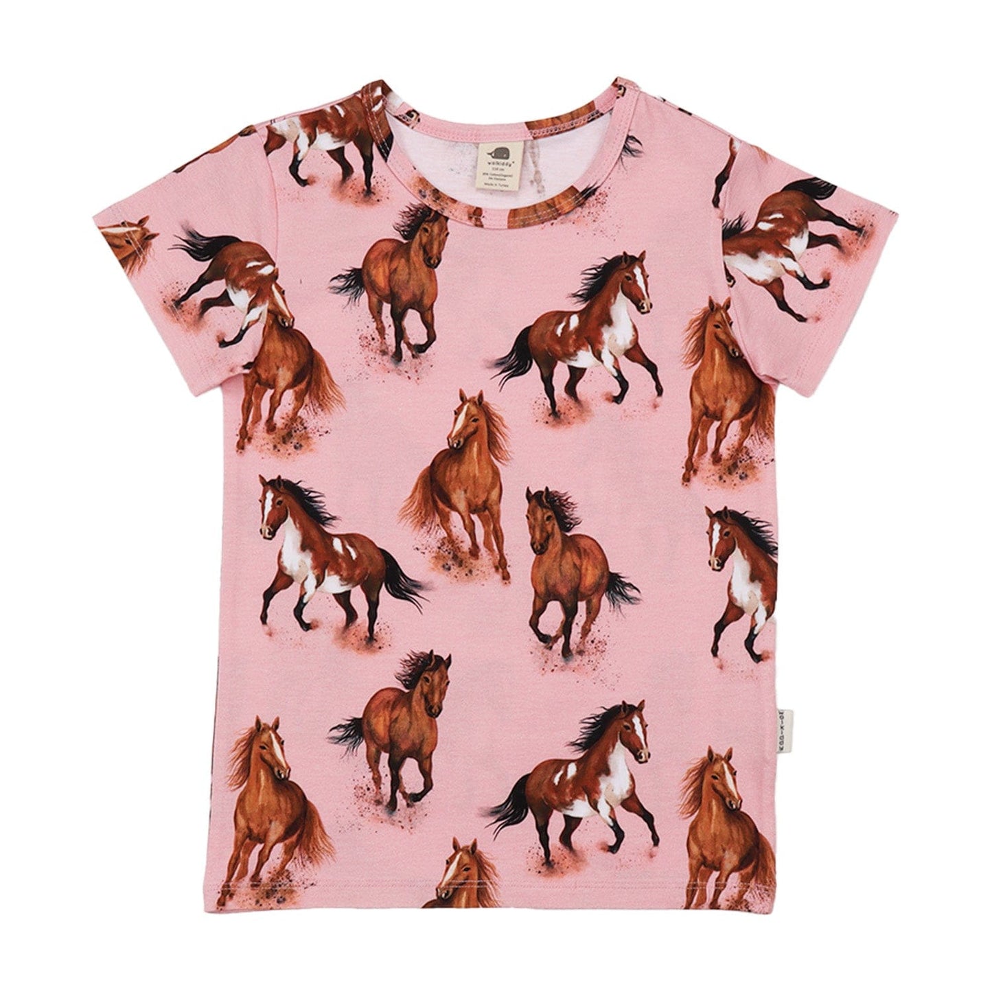 Walkiddy Graceful Horses Short Sleeve Shirt