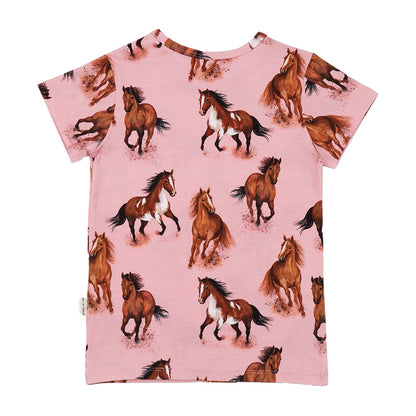 Walkiddy Graceful Horses Short Sleeve Shirt