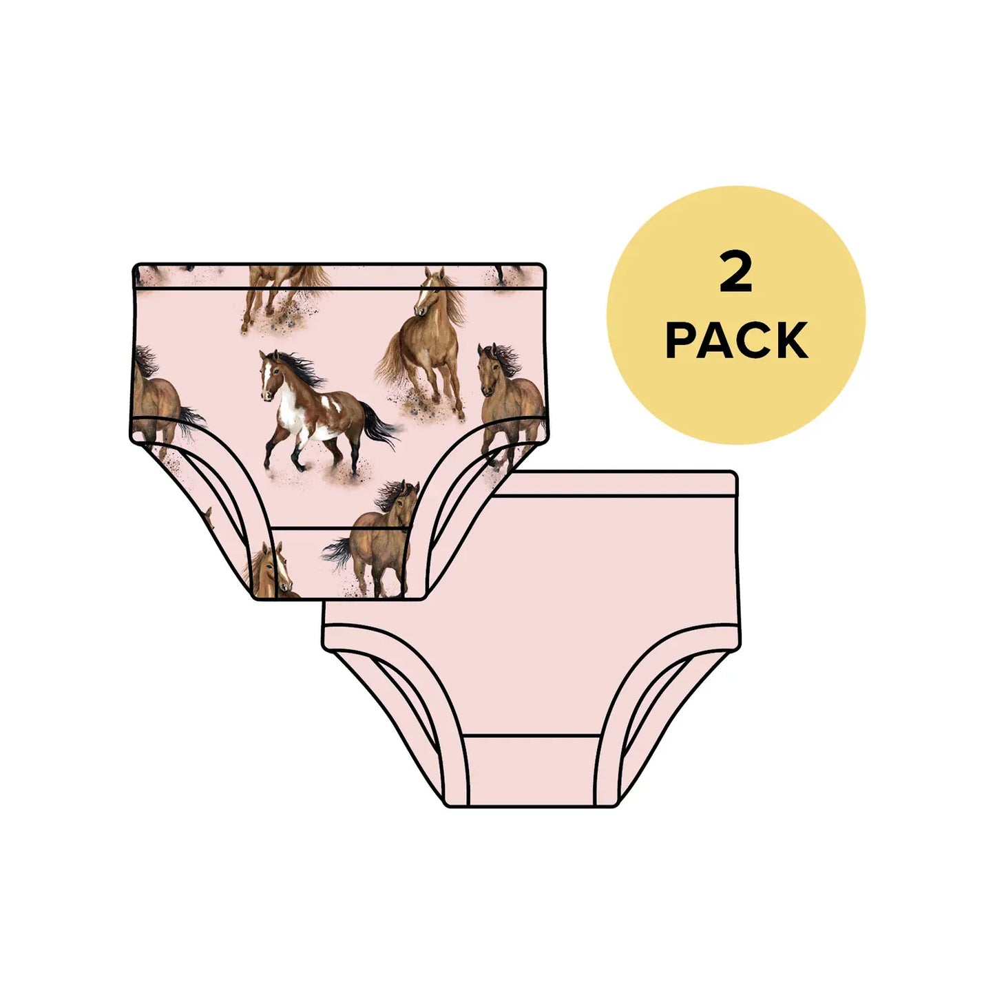 Graceful Horses Briefs 2 Pack