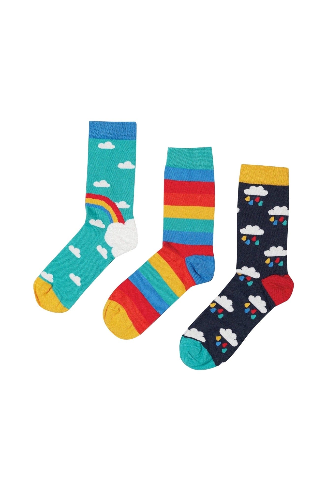 Rock My Socks Pacific Aqua/Rainbow - 3 Pack