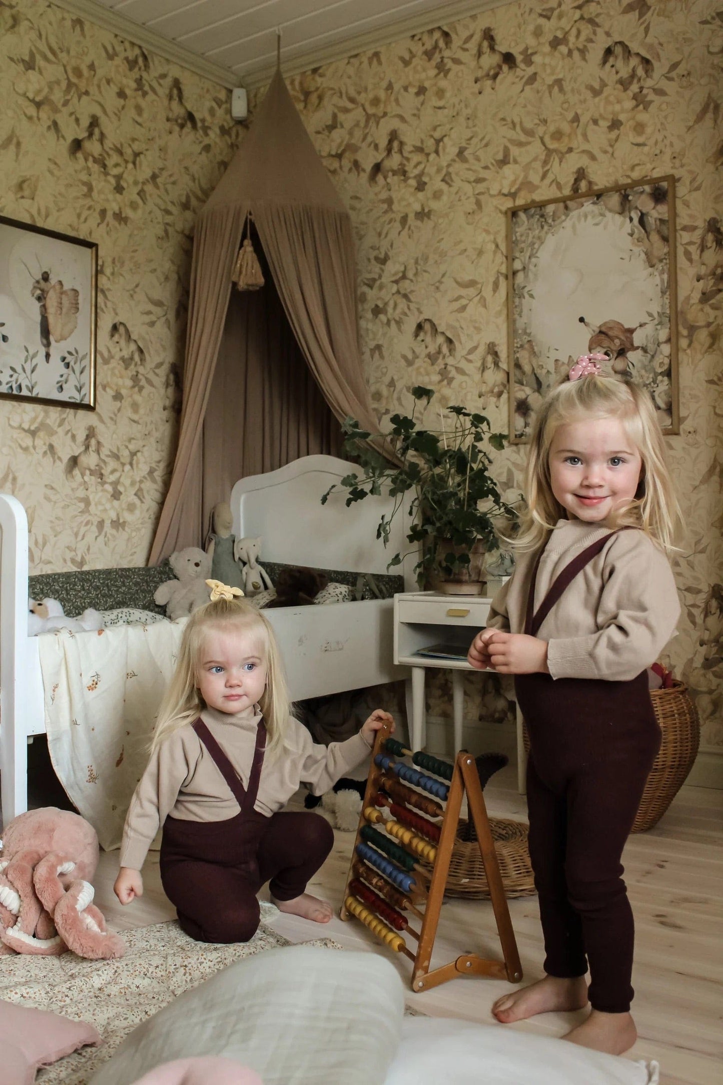 Footless Cotton Tights Fig Blend