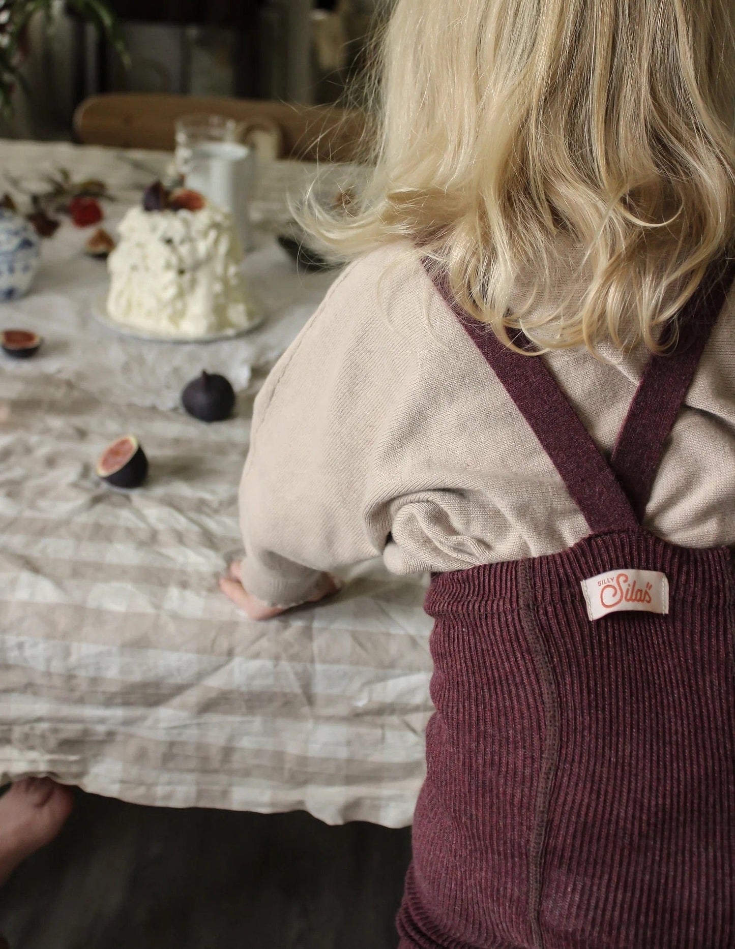 Footless Cotton Tights Fig Blend