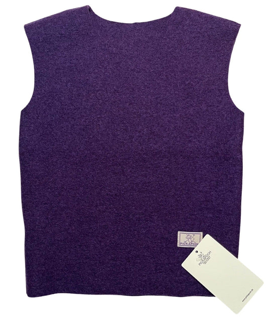 Boiled Merino Wool Pullover Purple