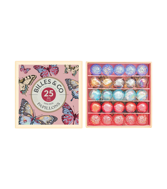 Butterflies Anamorphic Marbles Mini Box - 25 Pieces