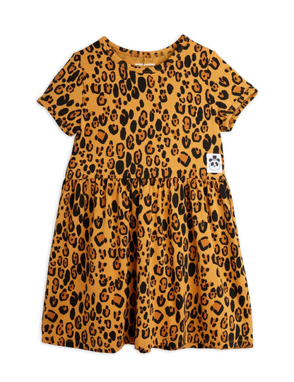 Basic Leopard Short Sleeve Dress