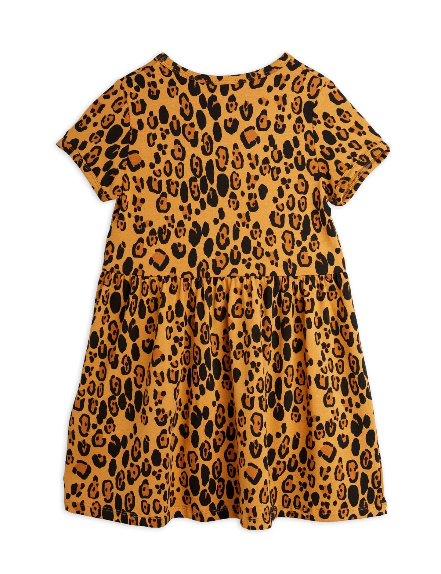 Basic Leopard Short Sleeve Dress
