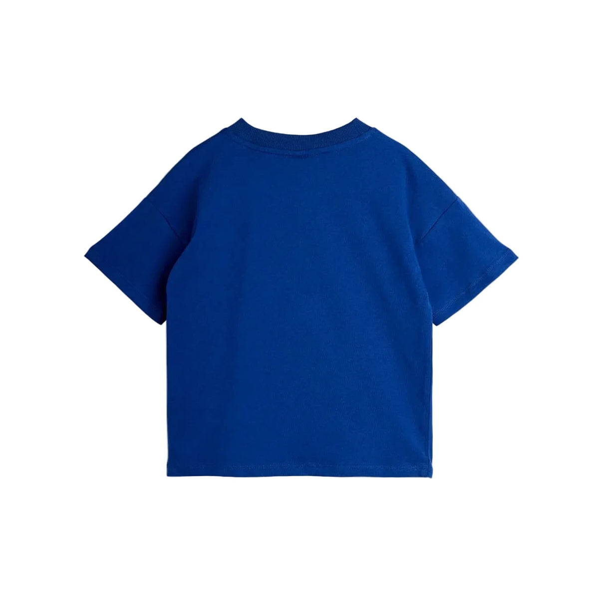 A royal blue short-sleeve t-shirt shown from the back, laid flat against a clean white background.