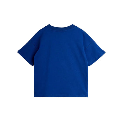 A royal blue short-sleeve t-shirt shown from the back, laid flat against a clean white background.