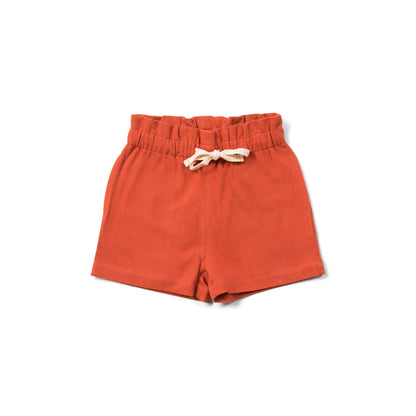 Soft Red By The Sea Twill Shorts