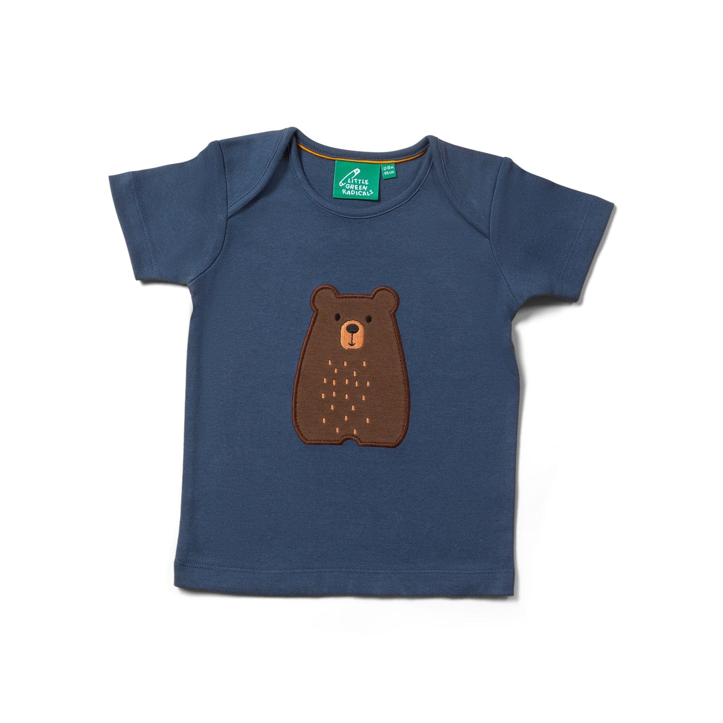 Little Bear Appliqué Short Sleeve Shirt