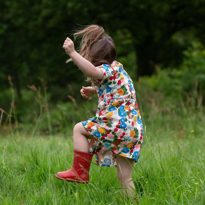 Flora And Fauna Short Sleeve Dress