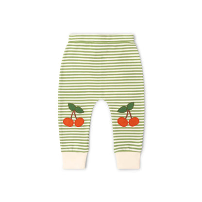 Cherry Knee Patch Striped Joggers