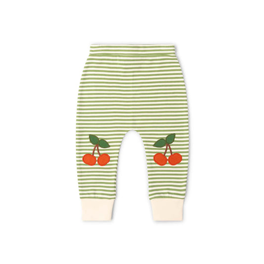 Cherry Knee Patch Striped Joggers