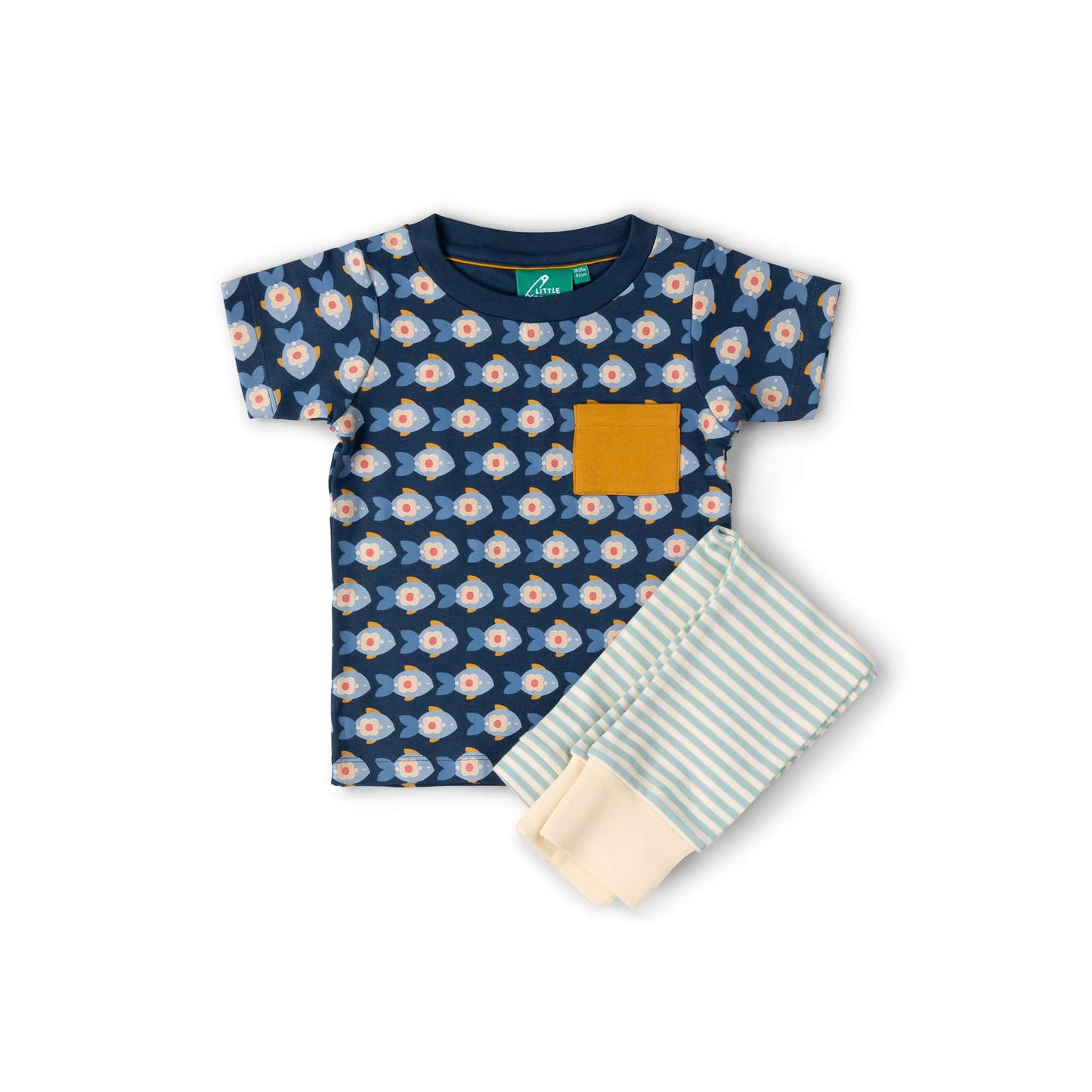 Little Green Radicals Little Fish Organic T Shirt & Jogger Playset