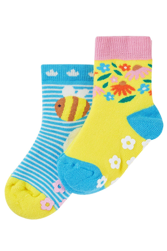 Baby/Toddler Bamboo Socks with Grips - 6-pack Safari (1-4 years