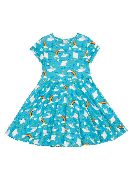 Spring Skater Dress Rainbow Rays