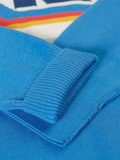 Frugi Elwood Knitted Jumper Cobalt/Campervan