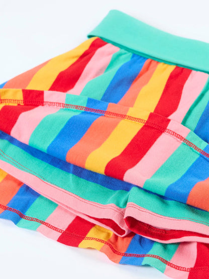 Frugi Alba Skort Strawberry Rainbow Stripe