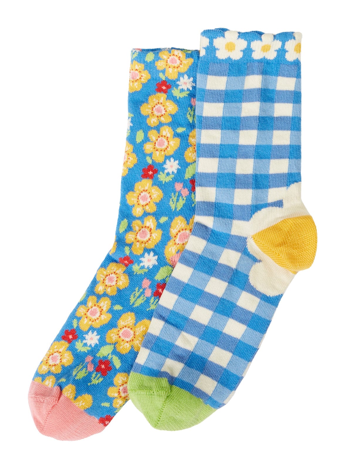 Frugi Frill Socks 2 Pack Picnic Multipack