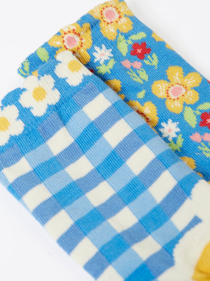 Frugi Frill Socks 2 Pack Picnic Multipack