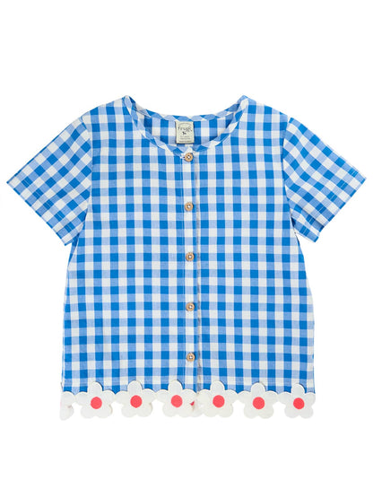 Frugi Sarah Shirt Cobalt Gingham/Daisy