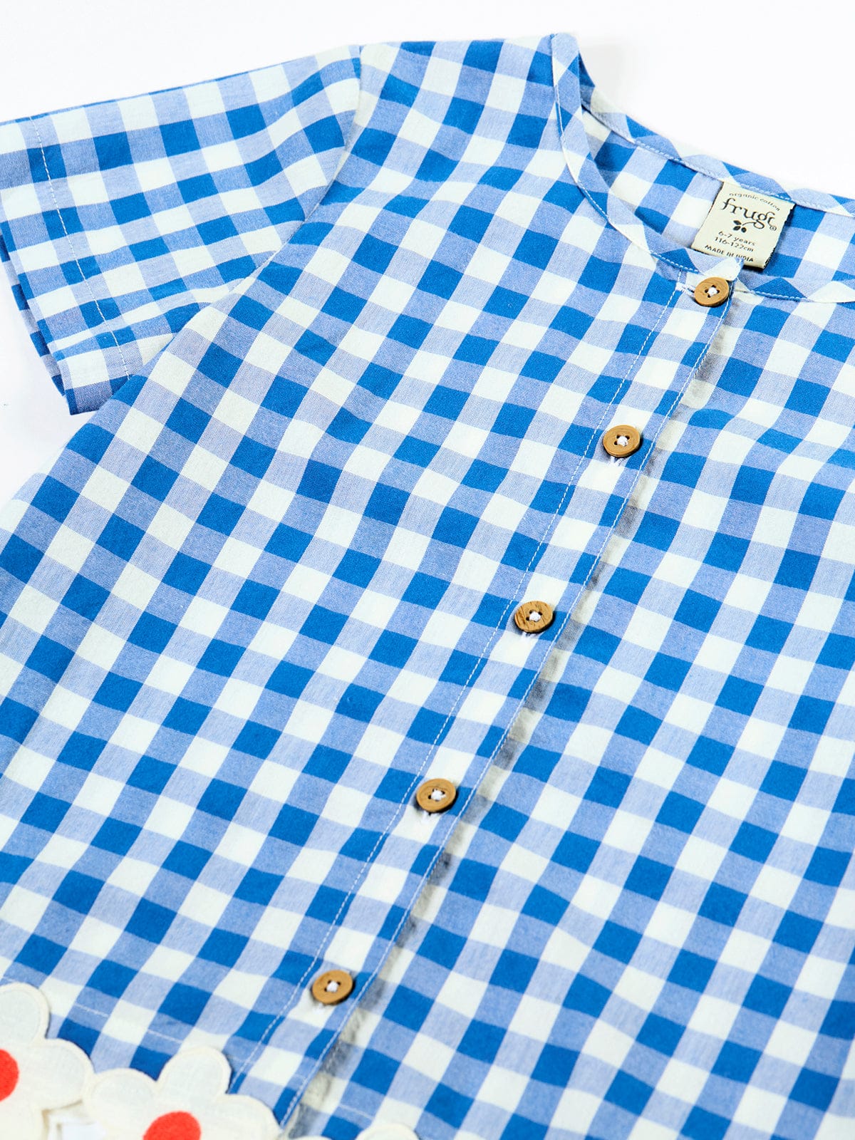 Frugi Sarah Shirt Cobalt Gingham/Daisy