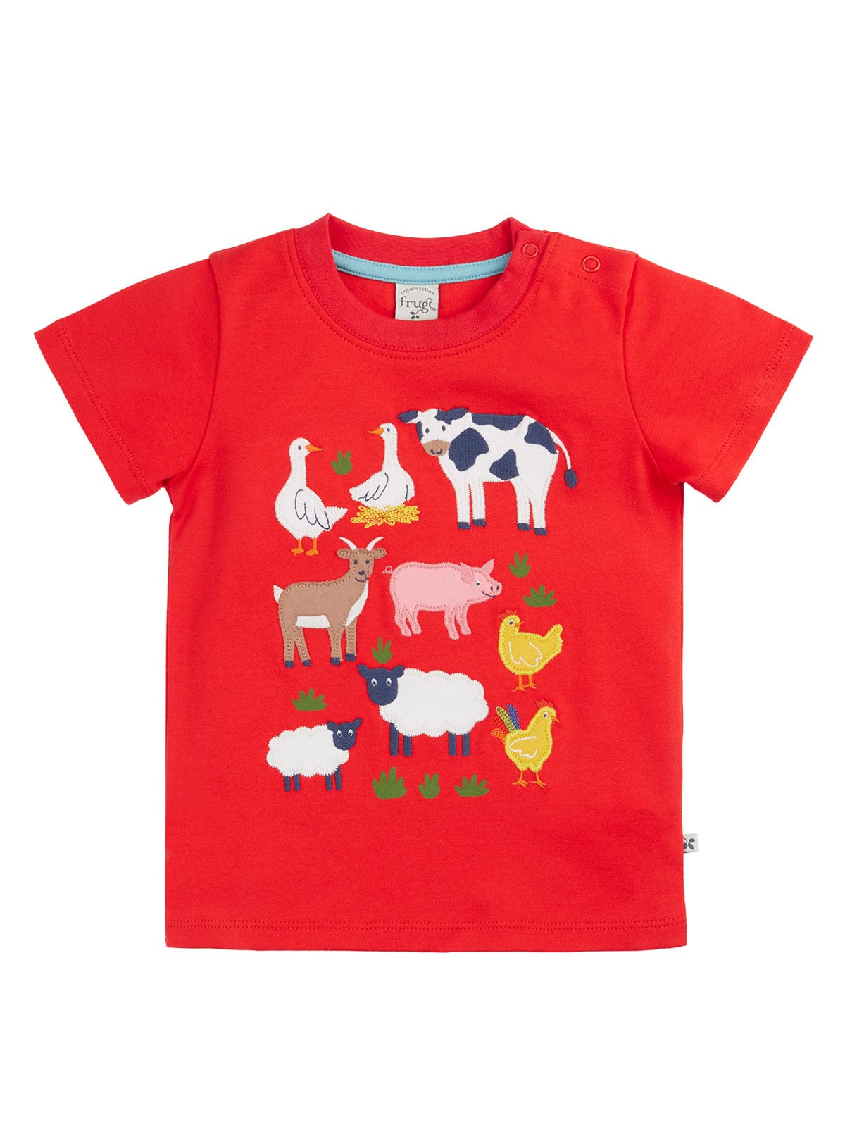 Little Creature Appliqué T-Shirt Strawberry/Farm