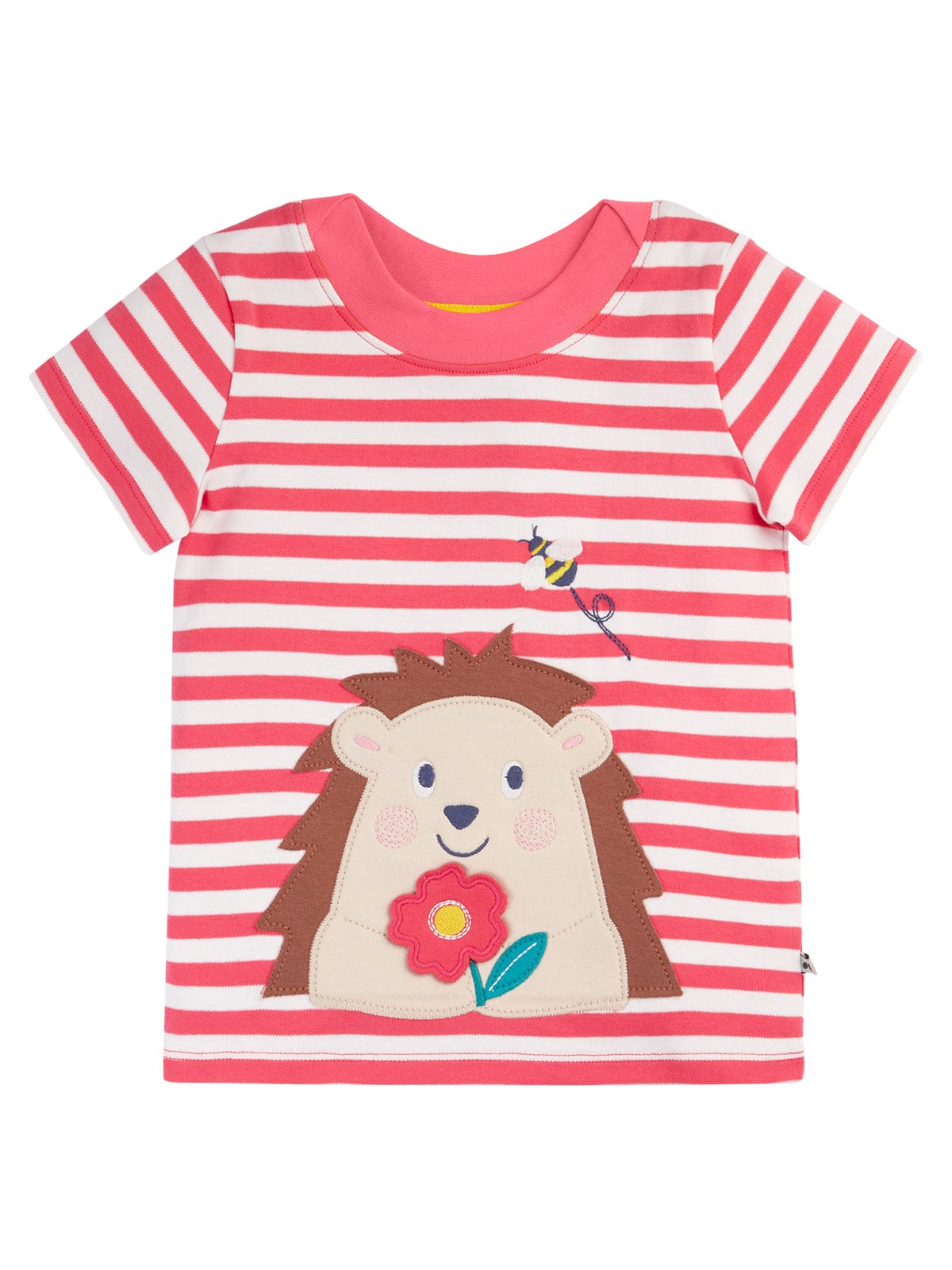 Easy on T-Shirt Rhubarb Stripe/Hedgehog