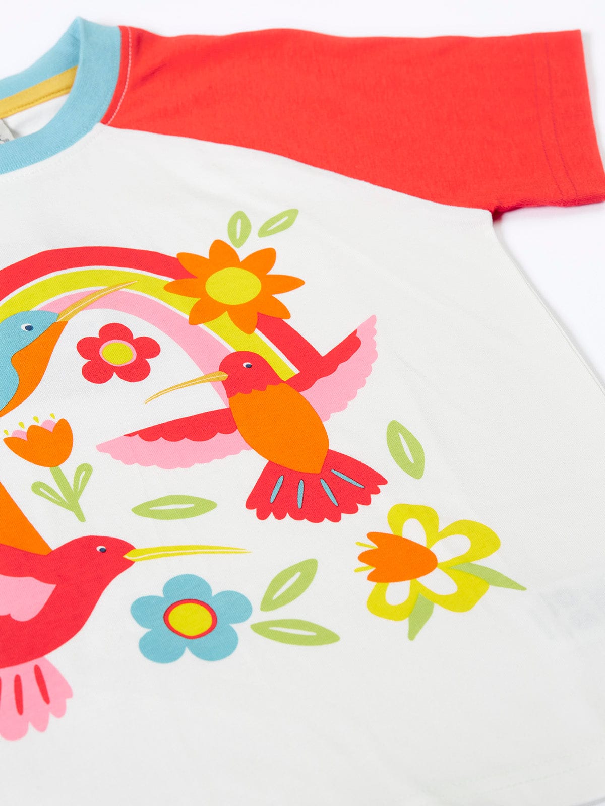 Tamar Raglan T-Shirt Soft White/Hummingbird