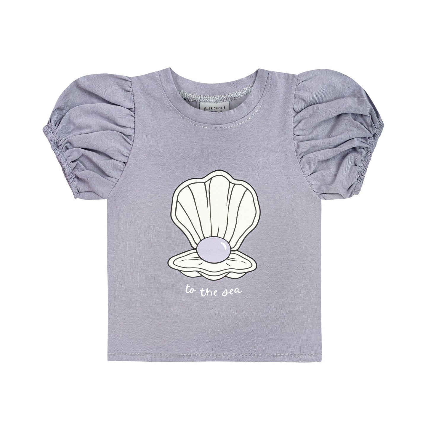 Dear Sophie Shell Puff Short Sleeve Top Violet