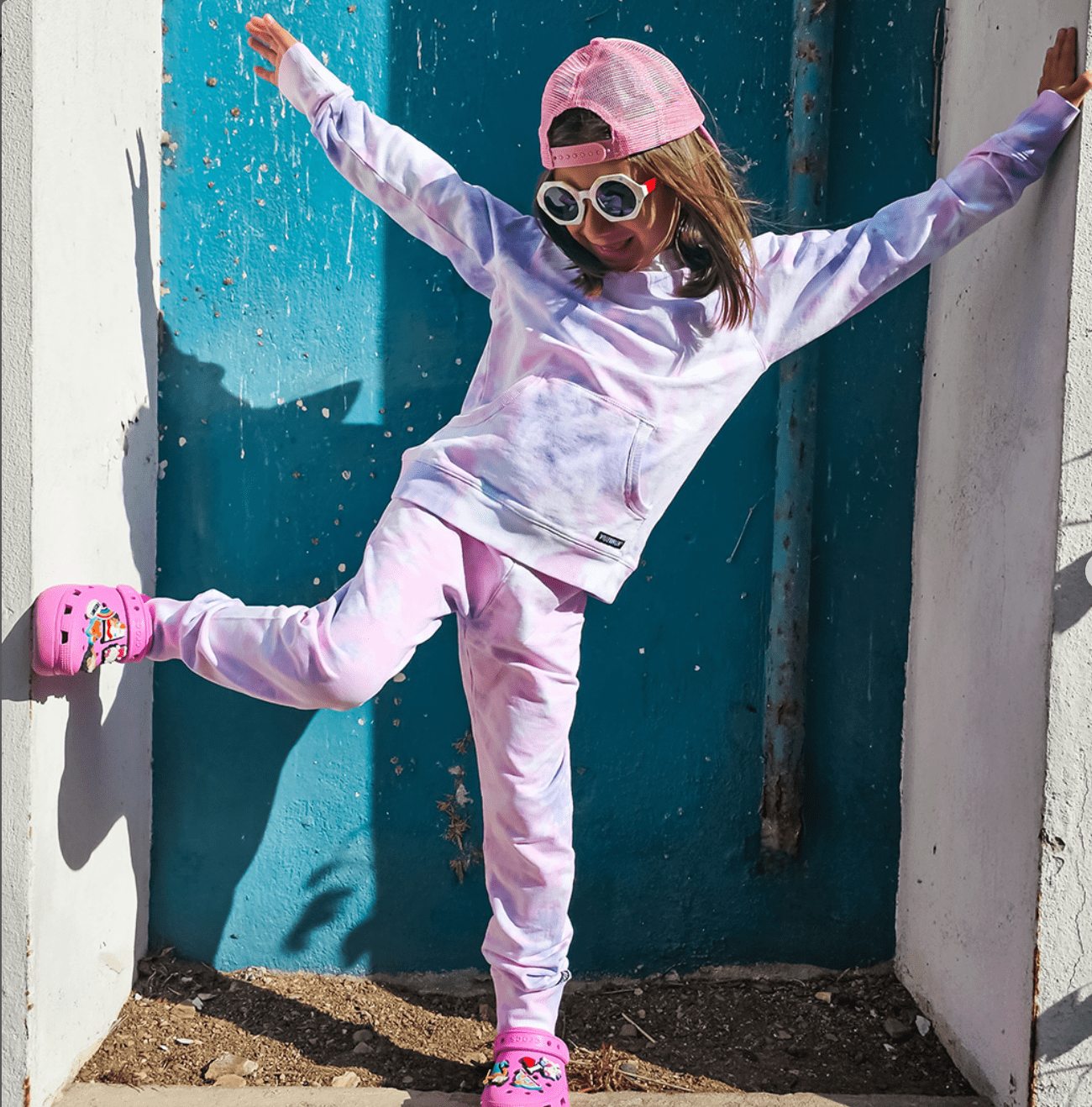 Sweatshirt Tie-Dye College Wear Lavender/Raspberry [only 6 Years left]