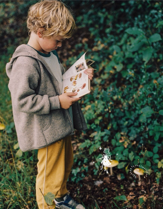 Engel Natur Hooded Children's Jacket  Walnut Melange