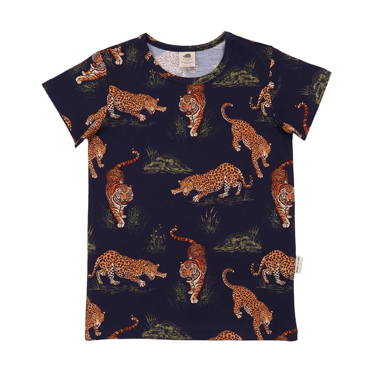 Walkiddy Tigers And Leopards Short Sleeve Shirt