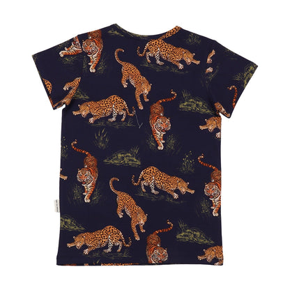 Walkiddy Tigers And Leopards Short Sleeve Shirt