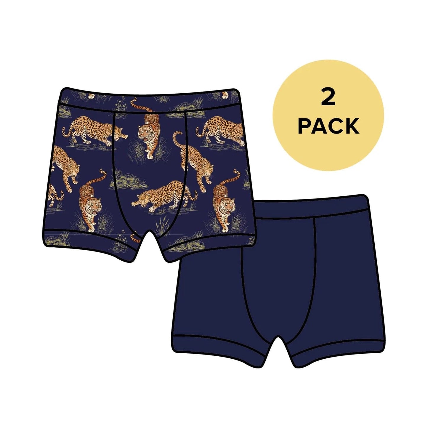 Walkiddy Tigers And Leopards Boxers 2 Pack