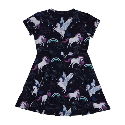 Unicorns & Pegasus Short Sleeve Skater Dress