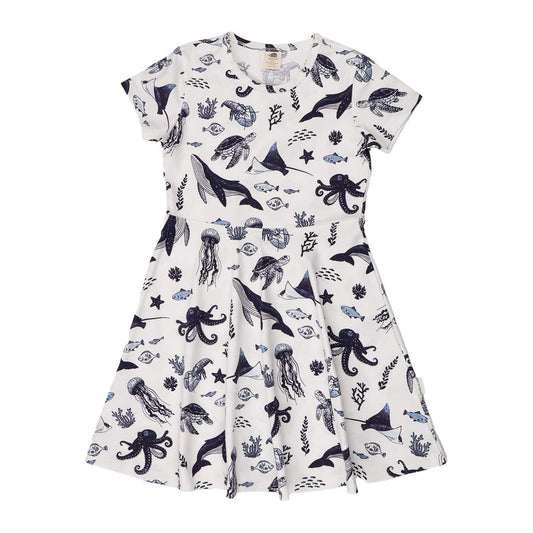 Underwater World Flared Dress