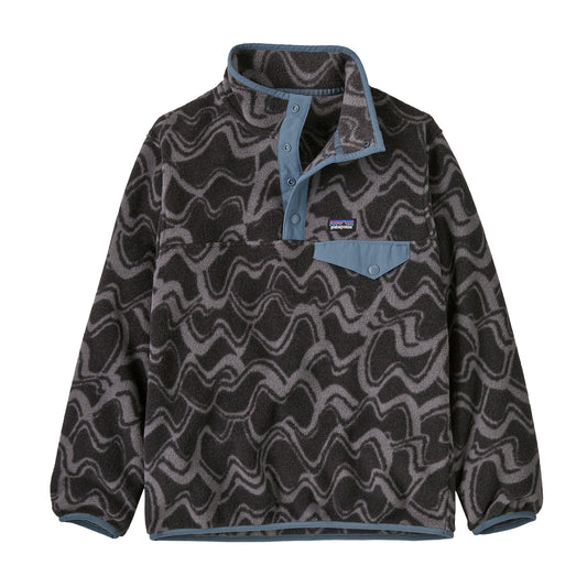 Kids' Lightweight Synchilla® Snap-T® Fleece Pullover Small Currents: Ink Black