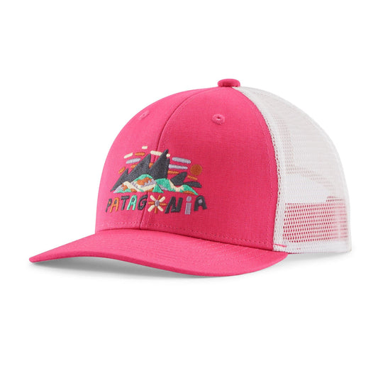 Kids' Trucker Hat Fitz Roy Superbloom: Luminous Pink