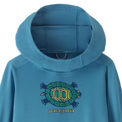 Toddler Capilene® Silkweight Hoody Island Turtle: Shore Blue  40+ UPF