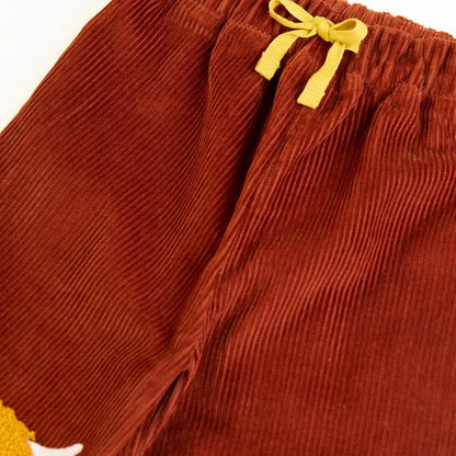 Arlo Cord Trousers Rust/Highland Cow