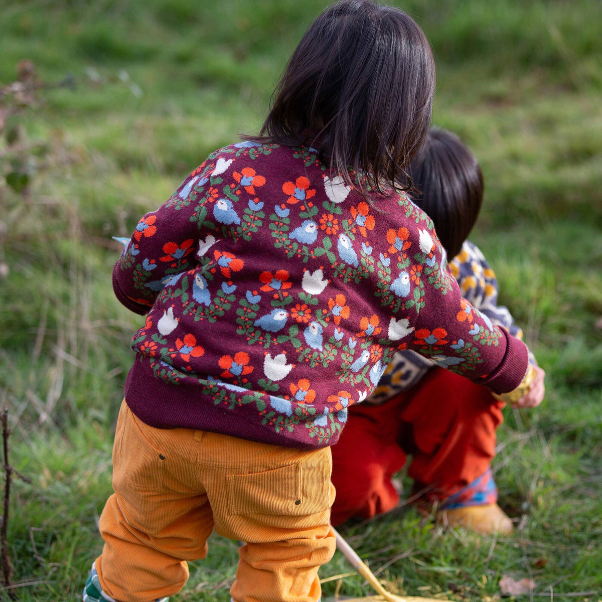 Folk Birds Organic Knitted Jumper