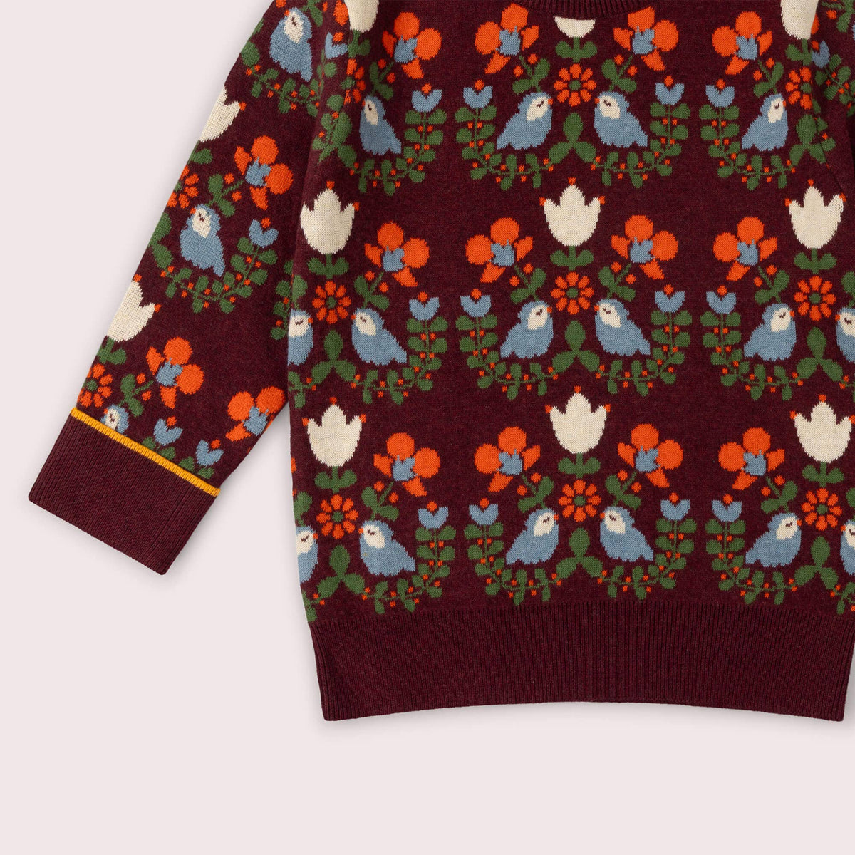 Folk Birds Organic Knitted Jumper