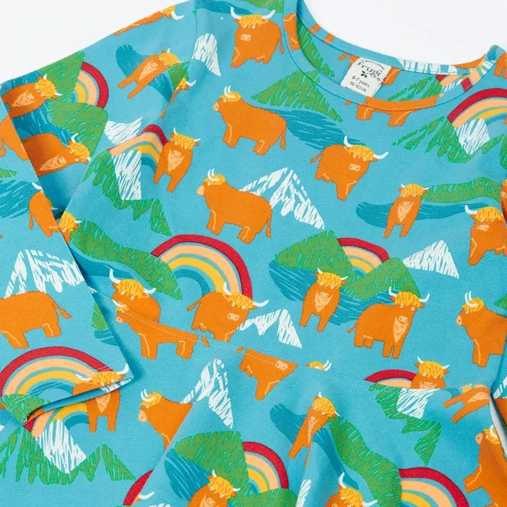 Sofia Skater Dress Highland Coos