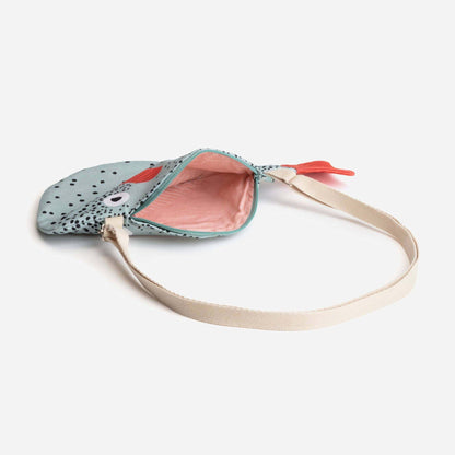 Don Fisher Small Aqua Pufferfish Bag