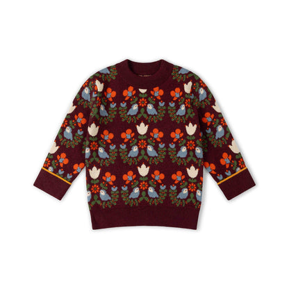 Folk Birds Organic Knitted Jumper