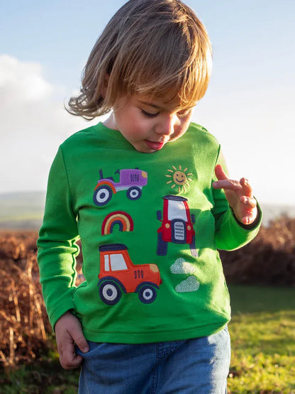 Adventure Appliqué Top Palm/Tractor