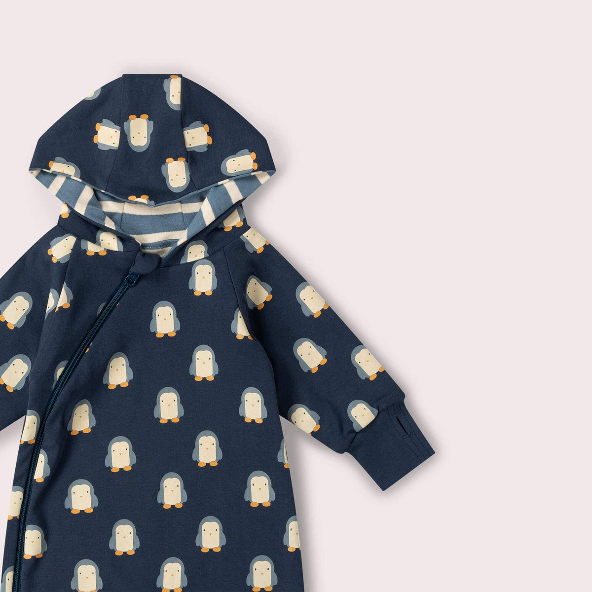 Blue Penguins Reversible Organic Hooded Snug Suit